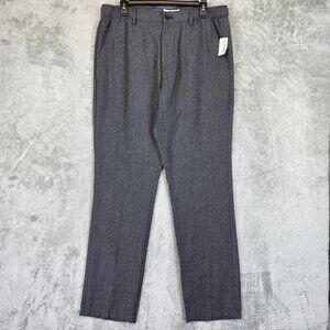 Old Navy Pants Mens Large Gray Salt & Pepper Straight Fit Dress Slacks Office